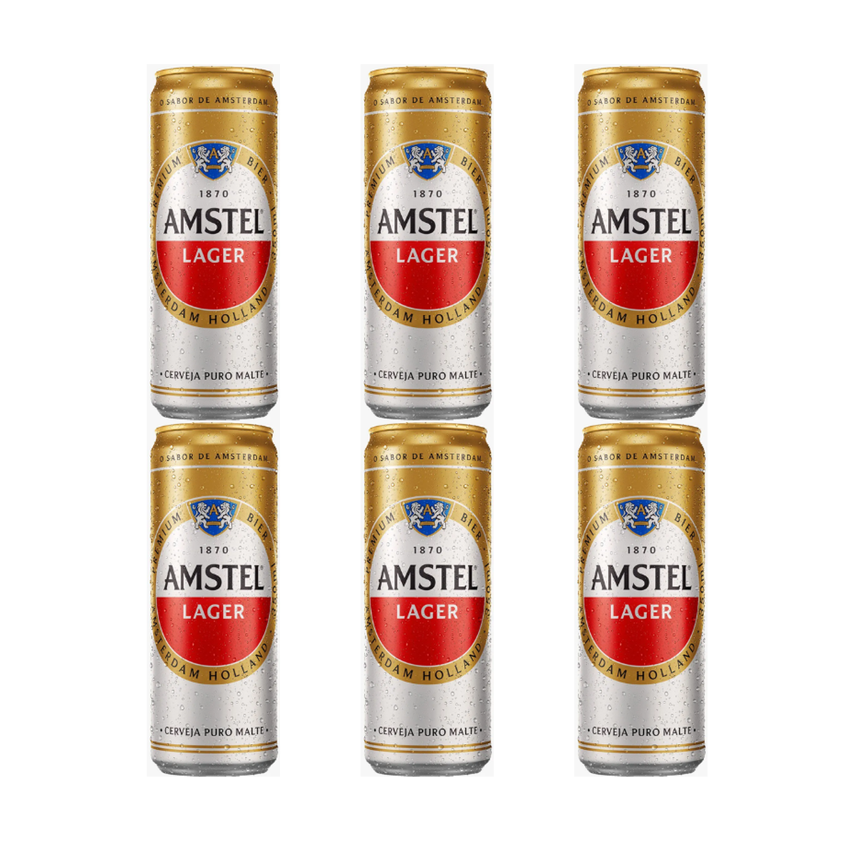 Pack Amstel Lata 350ml com 6 unidades