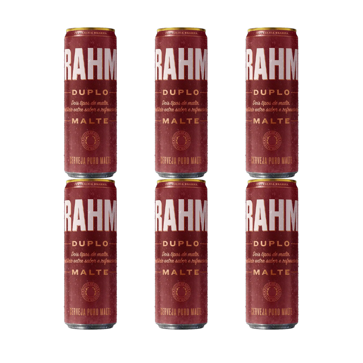 Pack Brahma Duplo Malte Lata 350ml com 6 unidades
