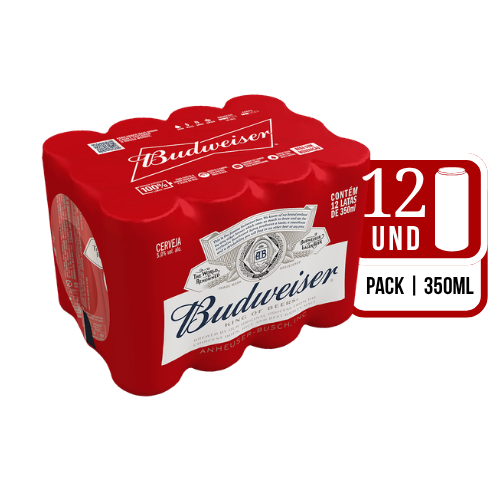 Pack Budweiser Lata 350ml com 12 unidades