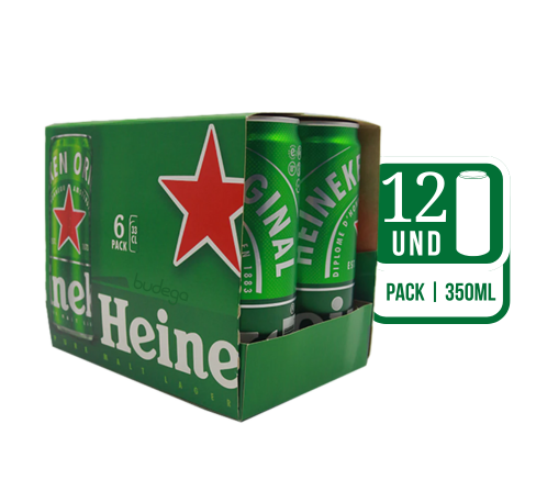 Pack Heineken Lata 350ml com 12 unidades